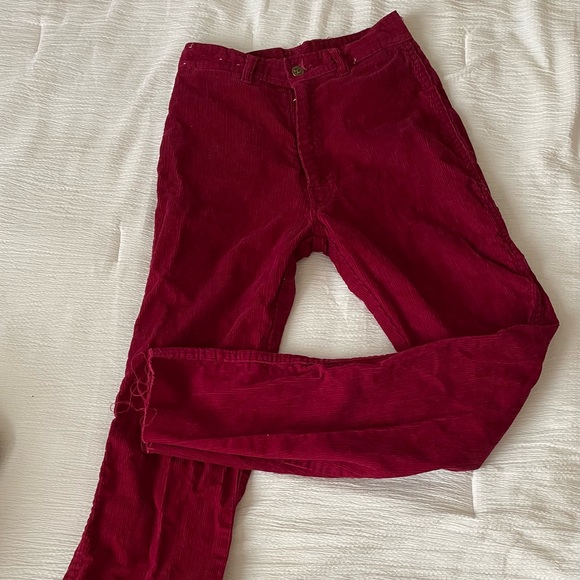 dark pink rene de france corduroy pants - Picture 1 of 3